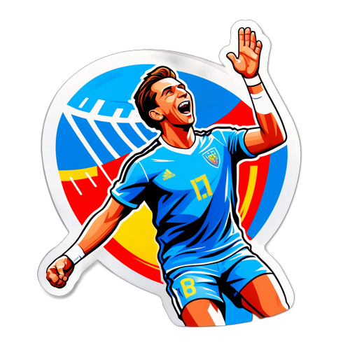 Vibrant Fejringspose Sticker