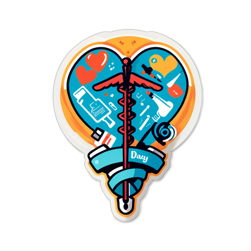 Diseño de sticker que expresa el espíritu del Día del Médico