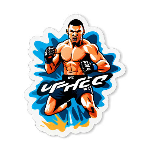 Unleash the Fighter Within: The Ultimate UFC Action Sticker You Can't Miss!