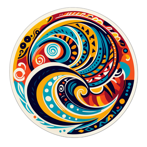 Essenza di Vanoli: Design Astratto con Motivi Tribali