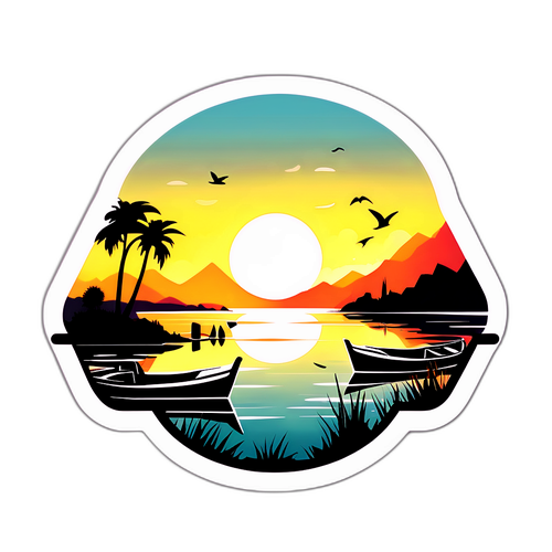 Paisaje Delta con Barcos