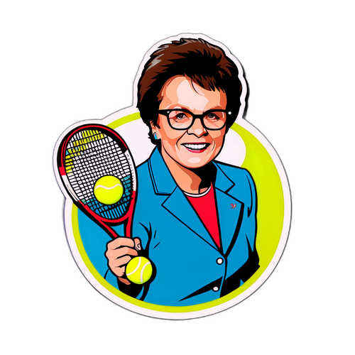 Sticker van Billie Jean King