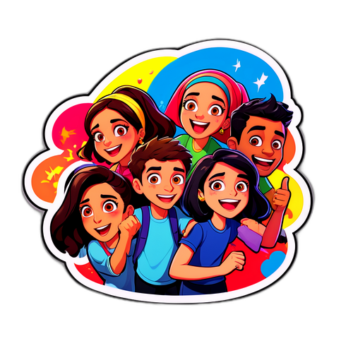 Bahar 64 Bölümü Renkli Sticker