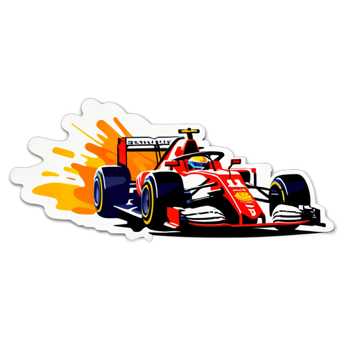 F1 Auto bei hohen Geschwindigkeiten