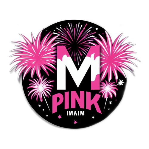 Fondo nocturno con fuegos artificiales y logo de Inter Miami CF