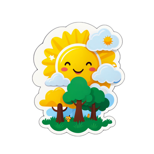 可愛的天氣貼紙