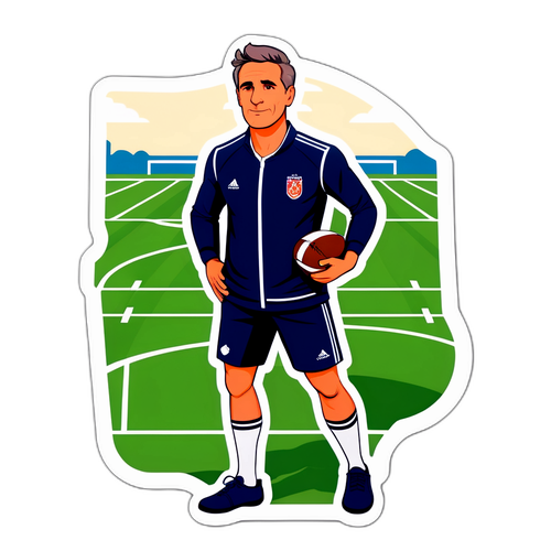 Autocollant illustrant Franck Haise en pose de coach
