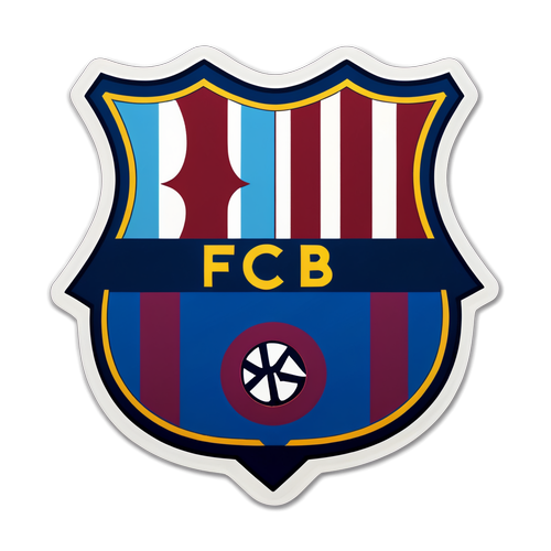 Sticker ya Soka ya Barcelona: Dhamira ya Rangi na Michoro ya Sanaa!