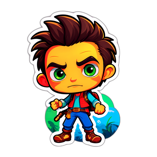 Jacub Äventyrskaraktär Klistermärke