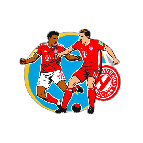 바이에른 뮌헨과 마인츠 경기 장면 스티커