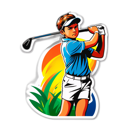Vibrant Golf Sticker for Ungdommer