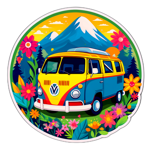 Egy Van Veen ihlette természet szépsége sticker