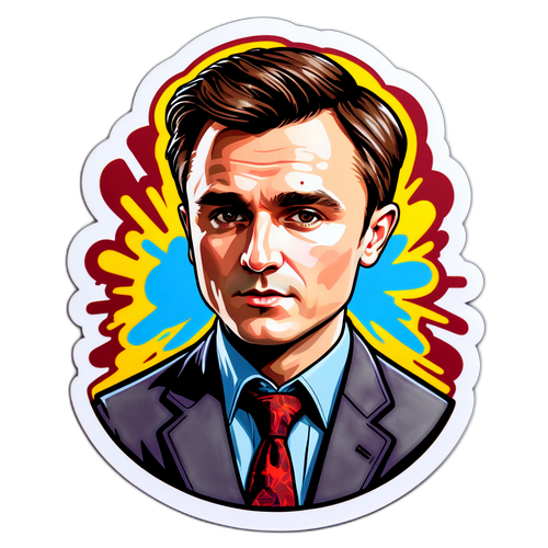สติกเกอร์พอร์ตเทรตสไตล์กราฟฟิตี้ของ Charlie Kirk