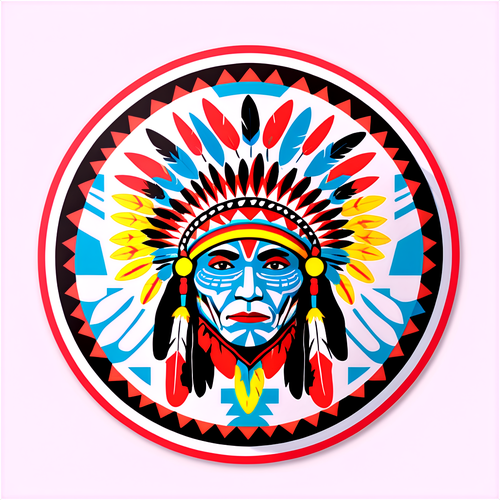 Celebrate the Colors of Culture: Vibrant Sticker Honoring Native American Heritage Month!