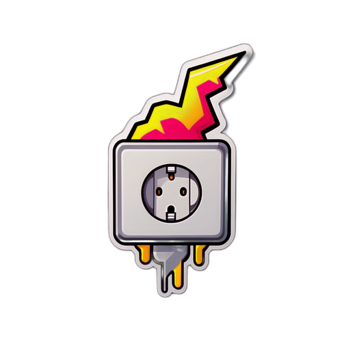Hình vẽ hoạt hình vui nhộn về ổ cắm điện
