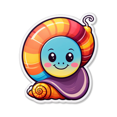 Ce Sticker d'Escargot Mignon Va Enchanter Votre Journée! Découvrez-le Maintenant!