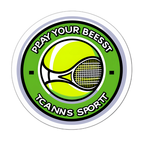 Hình dán bóng tennis 'Chơi tốt nhất của bạn!'