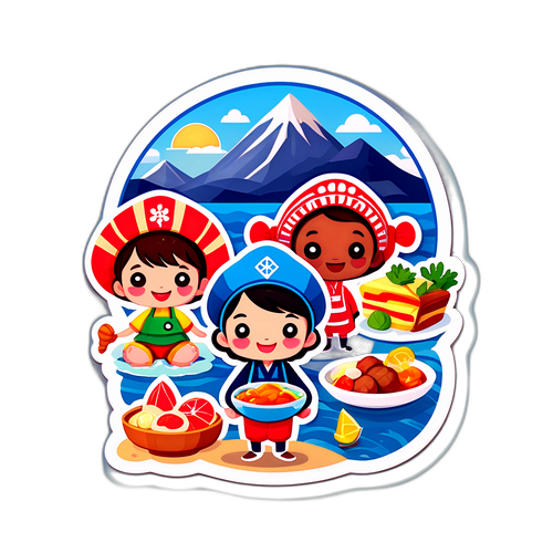 地域特産物をテーマにした可愛いキャラクターイラスト