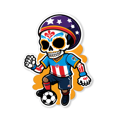 Calavera Futbolista para el Día de los Muertos