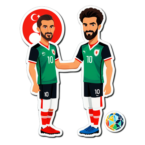 Türkiye-Galler UEFA Uluslar Ligi Maçı İçin Futbol Tutkusunu Kutlayan Renkli Sticker!