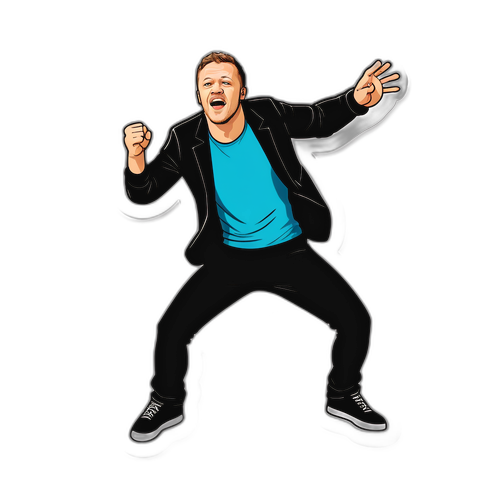Humorný obrázek Dana Reynoldse při snaze o choreografii