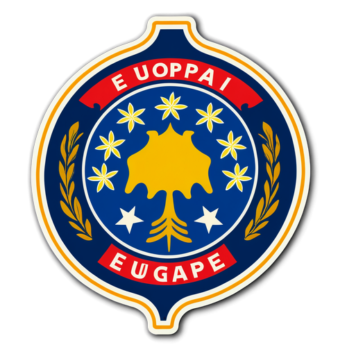 Tem vintage tôn vinh lịch sử UEFA Europa League với biểu tượng cổ điển