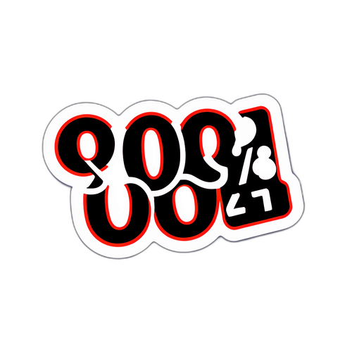 Adesivo com os números da Quina 6861