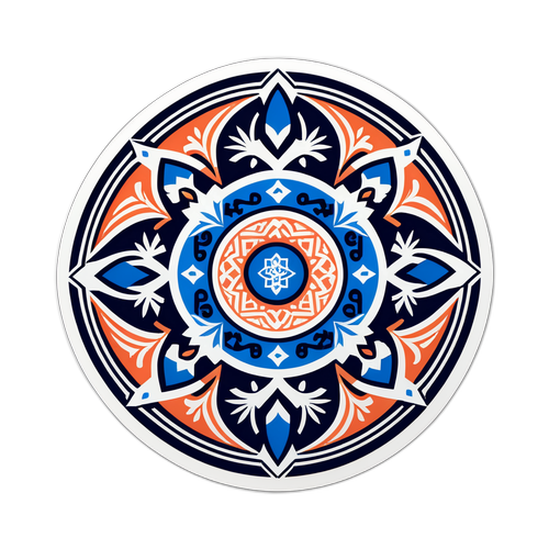 Elegante sticker inspirert av Qarabag-design