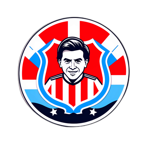 Emblema do River Plate com a Bandeira Argentina