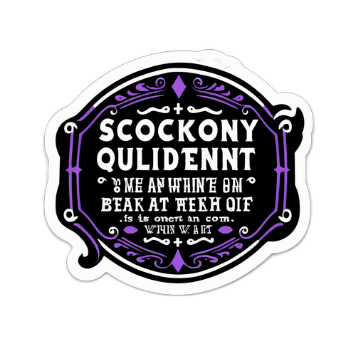 Motivační nálepka s citátem od Wednesday Addams