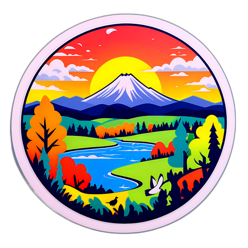 Композиція з пейзажем Воронежа на фоні південного світу та активного життя