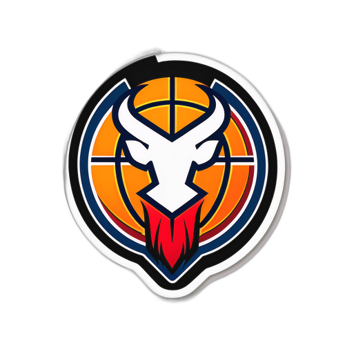 Minimalist Basketball Court Sticker