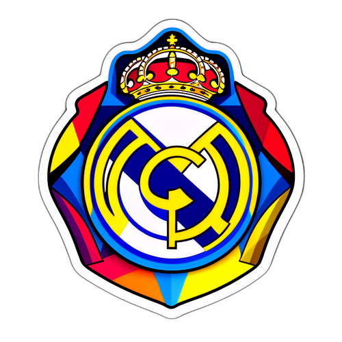Stylisert Real Madrid-crest med graffiti-twist