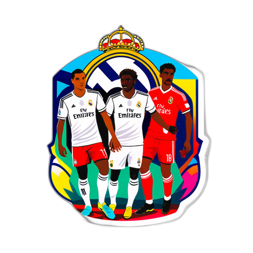 레알 마드리드와 벤피카 경기 홍보 스티커
