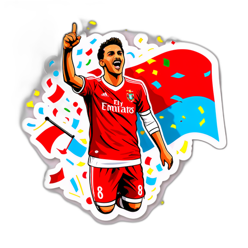 Benfica-supporter firar ett mål