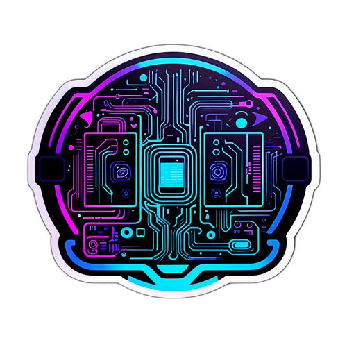 Teknologi-tema sticker for Ivision Tech