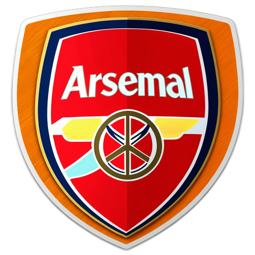 Arsenal-emblemet med fotball