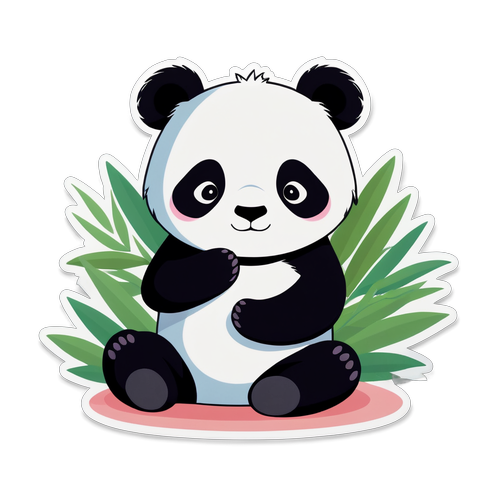 Peaceful Panda in Yoga Pose