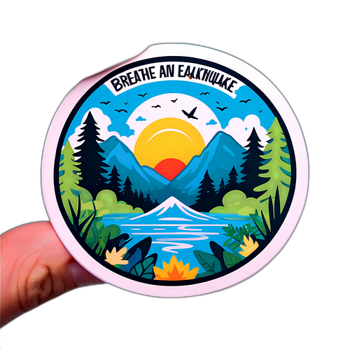 Sticker Menenangkan 'Breathe, It's Just an Earthquake'