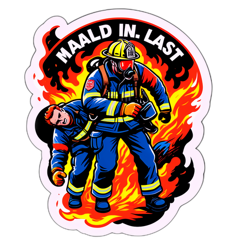 Scena d'azione di un pompiere che salva persone