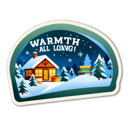 Cozy Winter Warmth Sticker