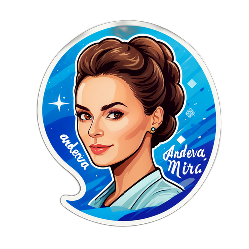 Стикер с портретом Андреева Миры
