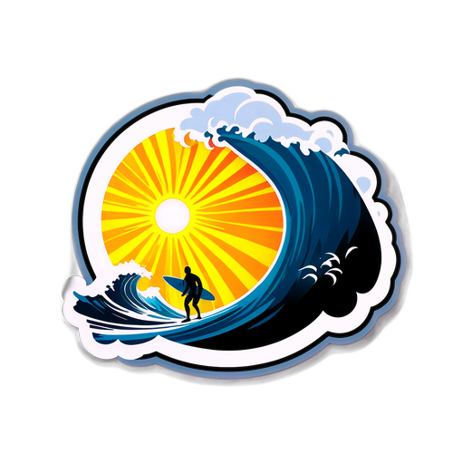 Azoren im Wolkenmeer mit Surfersilhouette
