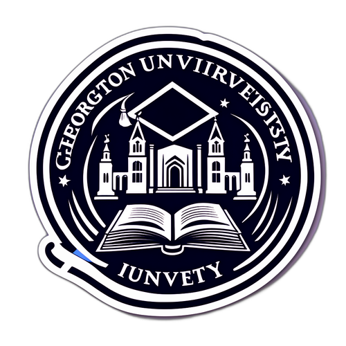 An Emblem Sticker Featuring the Georgetown University Logo