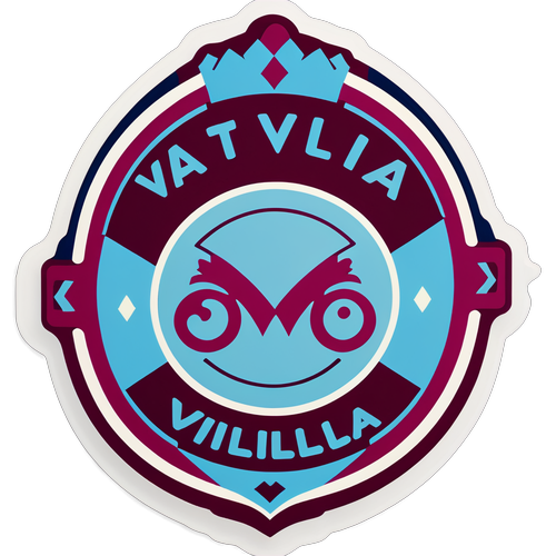 Sticker Pasukan Aston Villa yang Ceria