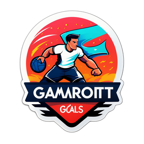 Nowoczesny naklejka z hasłem motywacyjnym "GAMAROTT - CEL" 