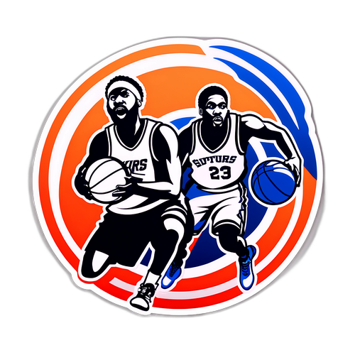 Confrontation dynamique de basketball entre les Spurs et les Knicks