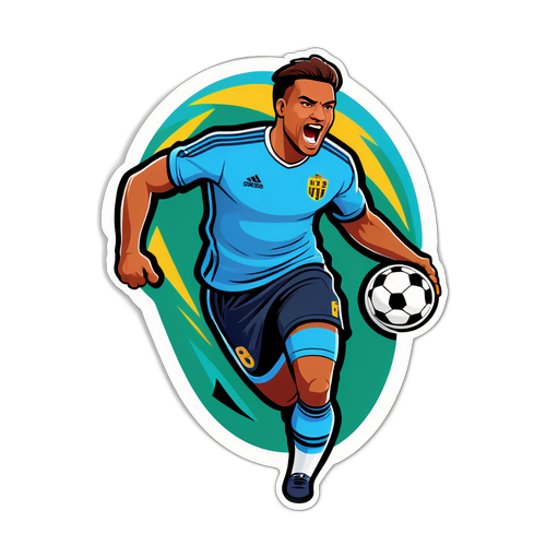 Futbolun Hızını Temsil Eden Canlı Sticker