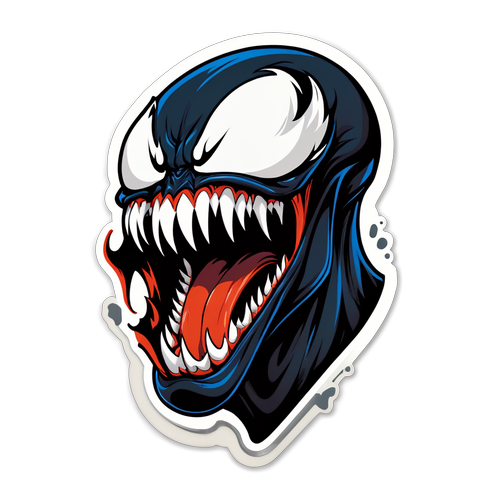 Venom Klistermærke med Kraftfuld Citat