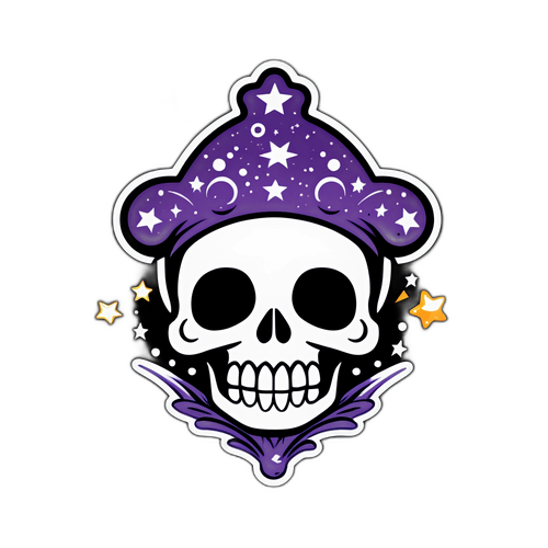 Mysterisk og eventyrlig karakter med hodeskalle